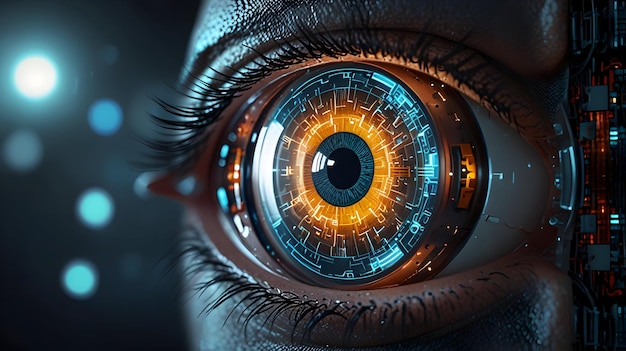 Default Eye of futuristic and Innovative Imagery AI and Automa