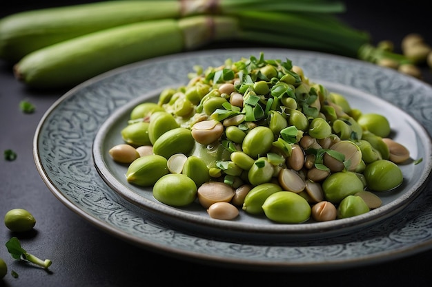 Photo default fava beans with leeks