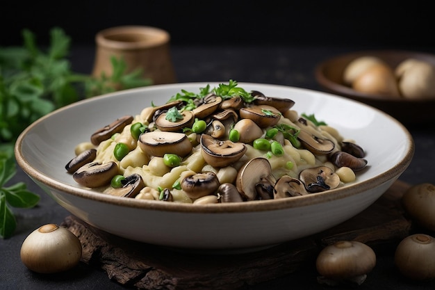 Default Fava beans with mushrooms