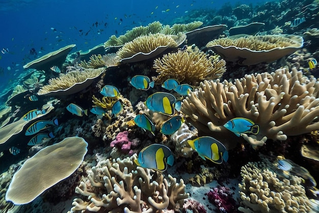 Default Fish swimming in coral reefs