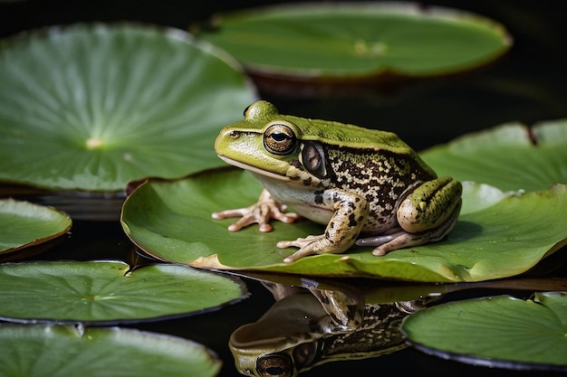 Default Frog on a lily pad