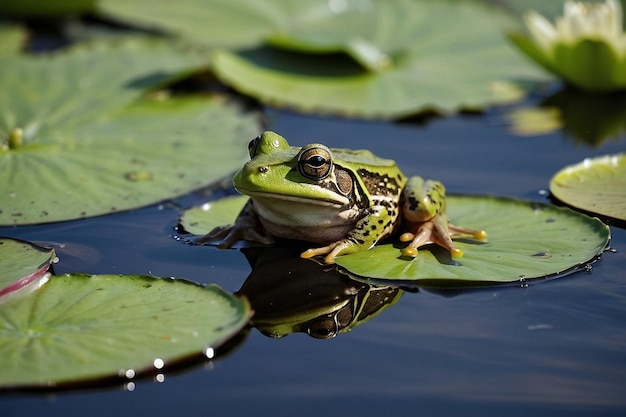 Default Frog on a lily pad