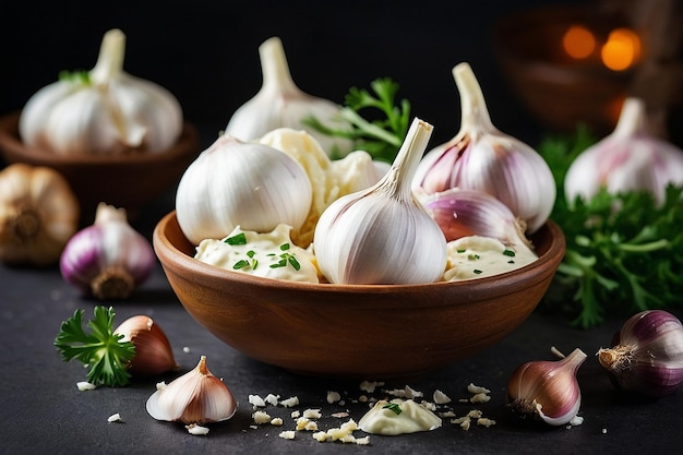 Default Garlic bulbs with sour cream