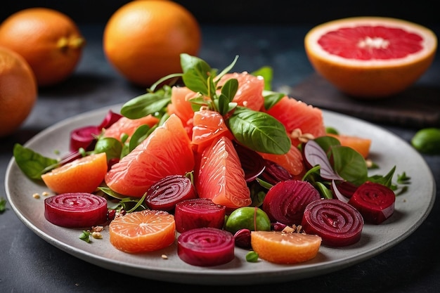 Default Grapefruit and beet salad