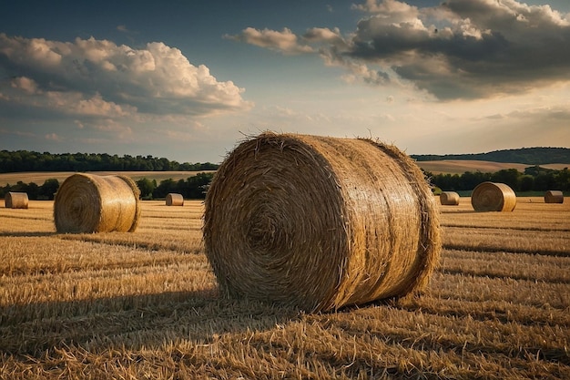 Default Hay bales in a field