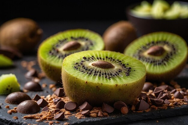 Default Kiwi slices with chocolate chips