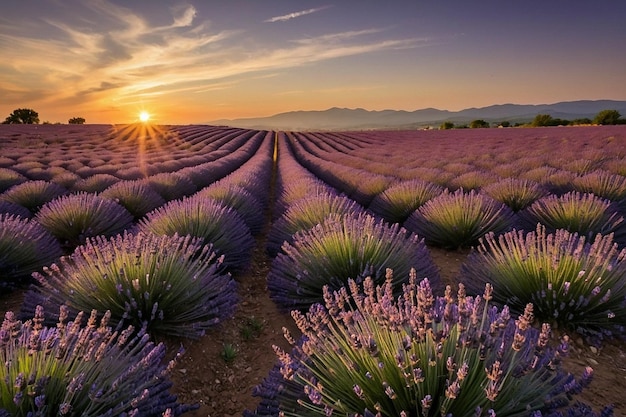 Default Lavender field at sunset