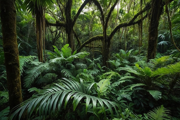 Default Lush green jungle canopy