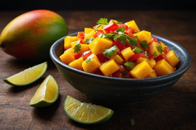 Photo default mango salsa with a kick realistic main full object s