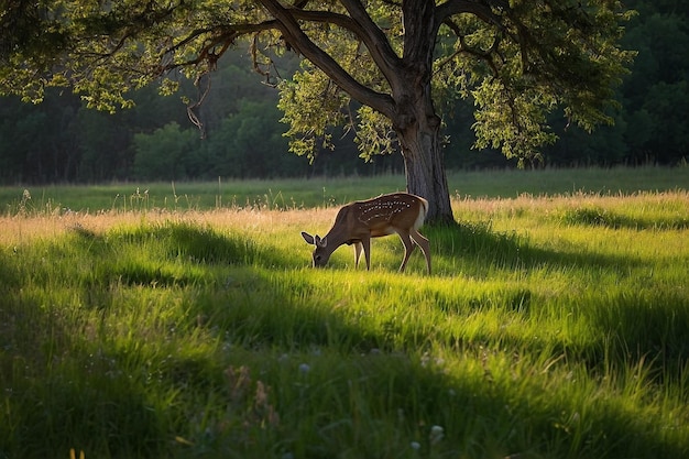 Photo default meadow with grazing deer