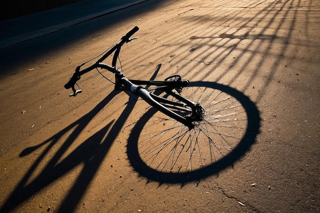 Default Shadow of a bicycle on the ground