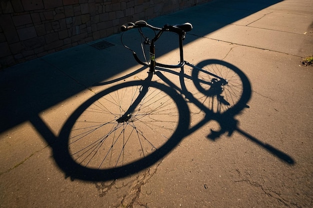 Default Shadow of a bicycle on the ground