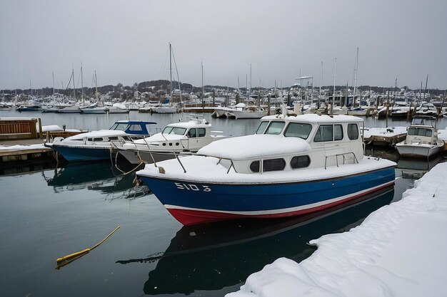 Default Snowcovered boats in harbors