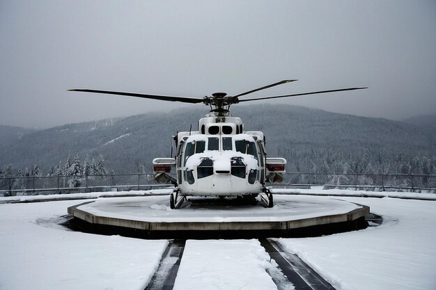 Photo default snowcovered helipad