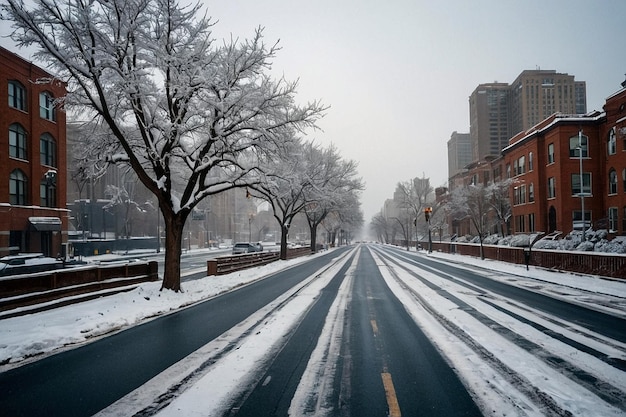 Default Snowcovered urban landscape