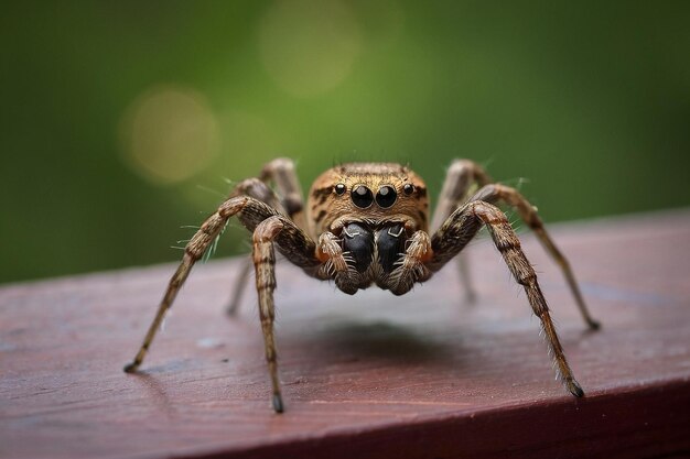 Default Spider on a deck railing