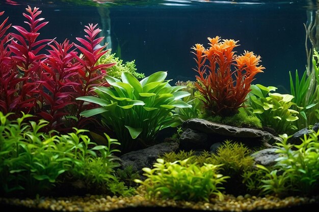 Default Vibrant aquatic plants in a wellmaintained tank