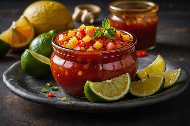 Photo default vibrant salsa with a citrus kick realistic main ful