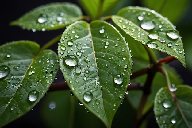 Default Water droplets on new leaves