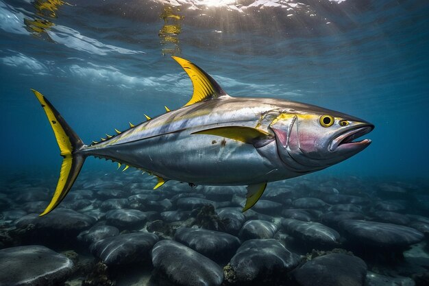 Photo default yellowfin tuna in ocean