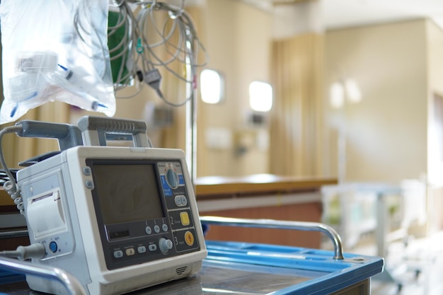 Photo a defibrillator at the hospital