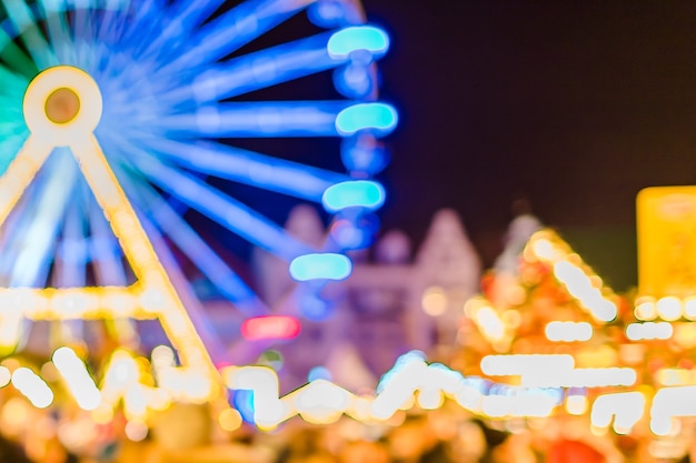 Defocused ferris wheel for abstract background