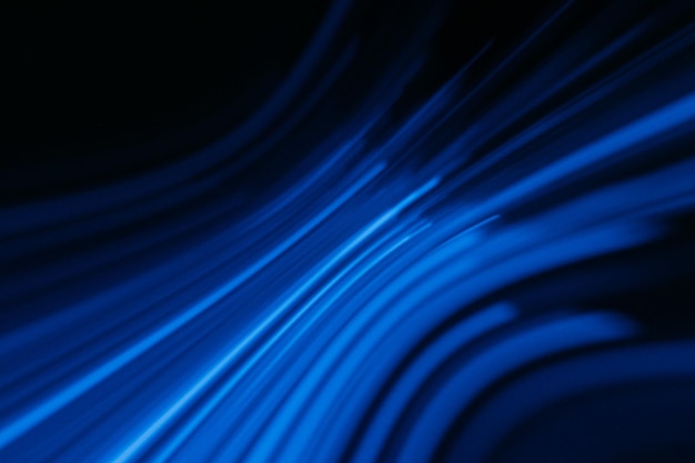 Defocused glowing lines neon light flare blue rays