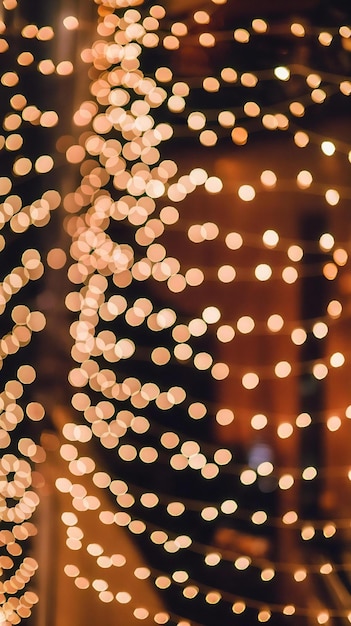 Defocused golden lights background