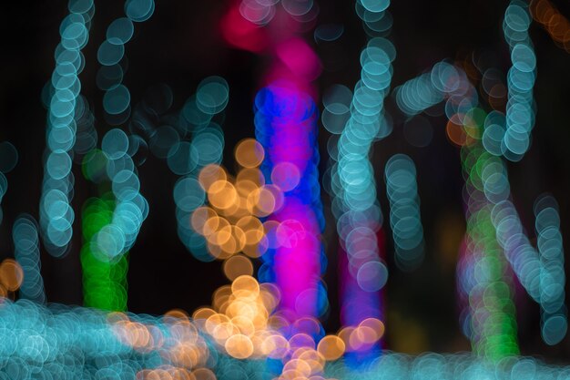 Photo defocused image of illuminated lights