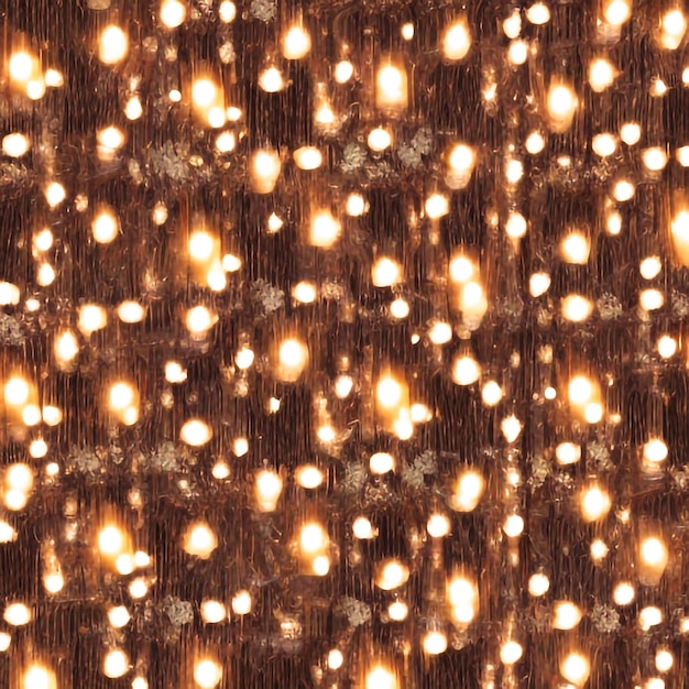 defocused image with illuminated christmas lights on night