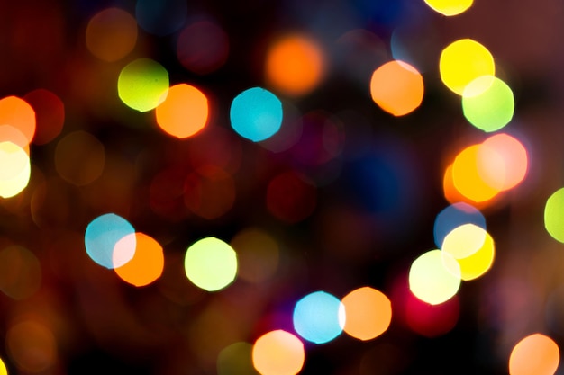 Defocused lights at night