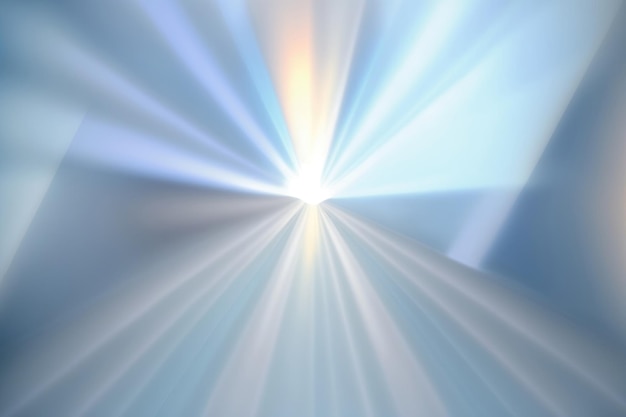 Defocused Pale Blue Background With Rays From The Corner Of The Prism Light Generative AI