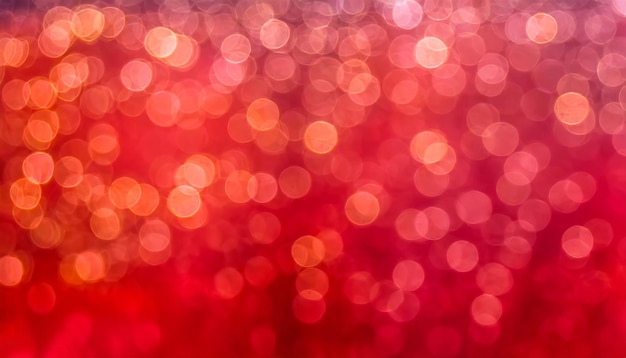 Defocused red bokeh light background