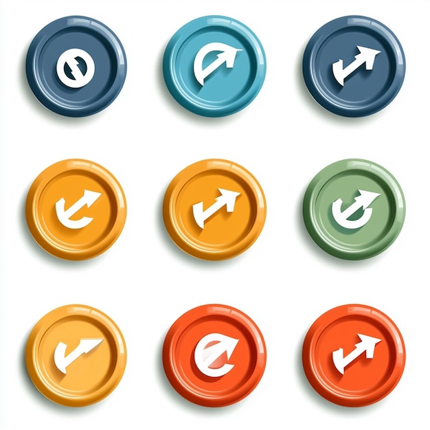 degree vector icon set