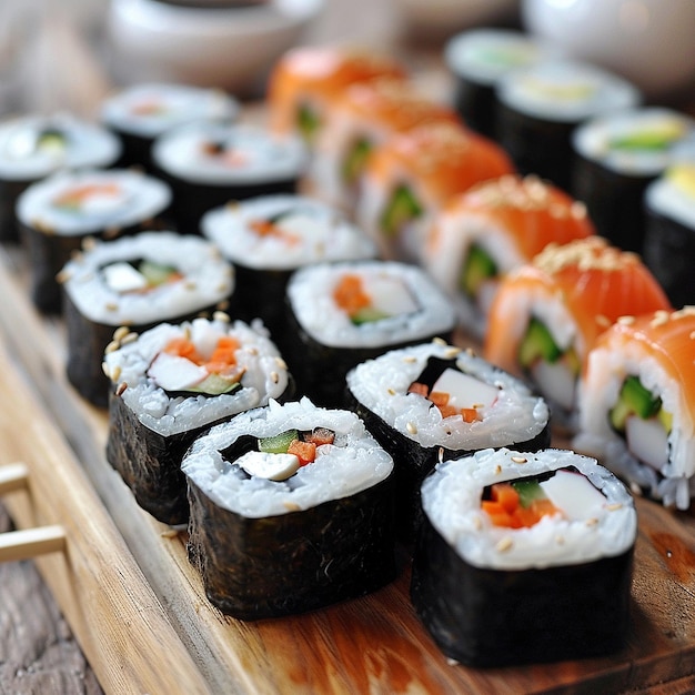 A Delectable Assortment of Fresh Sushi