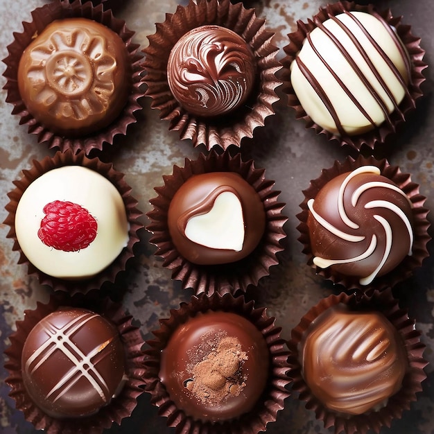 A Delectable Assortment of Gourmet Chocolates