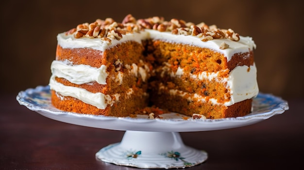 Delectable Carrot Cake with Cream Cheese Frosting