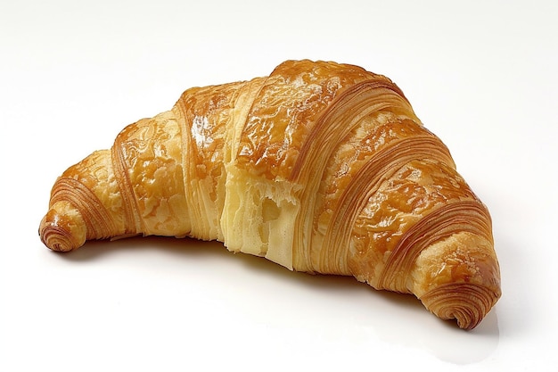 Delectable croissant on a platter