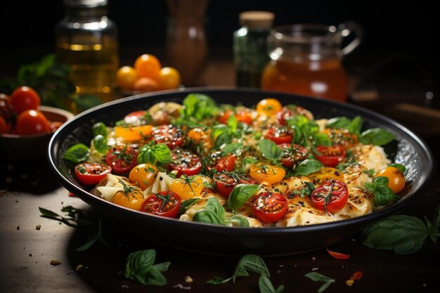 Delectable Farfalle with Cherry Tomato and Basil