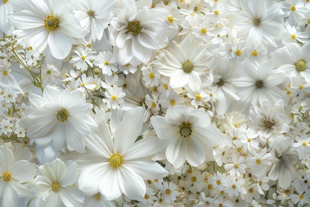 Photo a delicate bouquet of white flowers