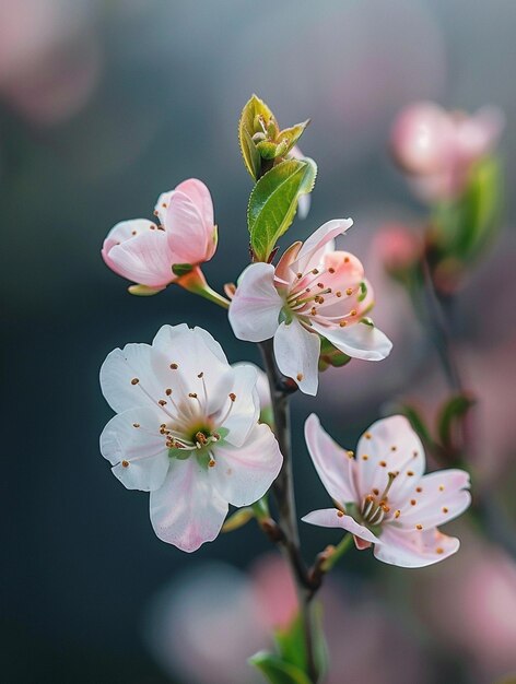 Delicate Cherry Blossom Flowers in Soft Focus Spring Floral Beauty