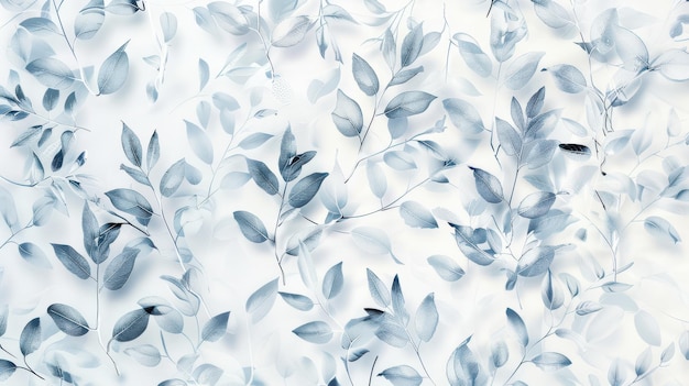 Photo delicate floral patterns in soft monochromatic shades