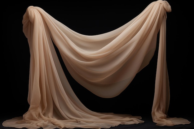 Delicate Flowing Silk Fabric Draping