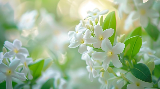 Delicate Jasmine Flowers Background