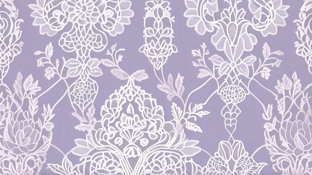 Photo a delicate lace pattern overlaying a soft lavender backdrop