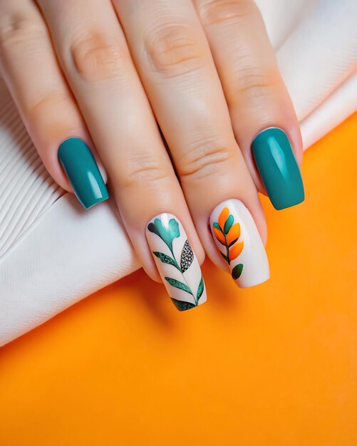 Delicate nail designs with unique abstract patterns for a minimalist aesthetic