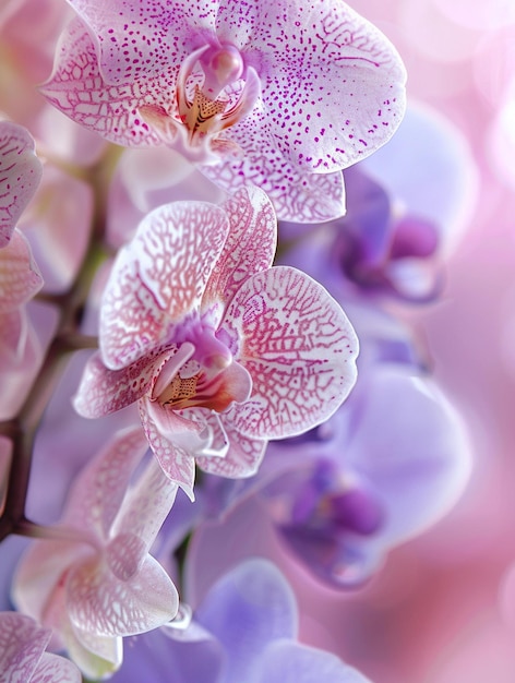 Delicate Orchid Blossoms with Soft Bokeh Background Floral Beauty and Elegance