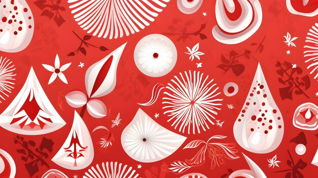 Photo delicate pattern red and white uhd wallpaper