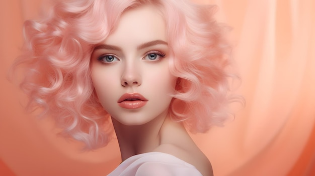 delicate peach pink shade color gradient