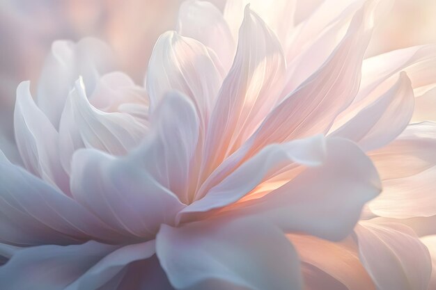 Photo delicate petals of a white flower